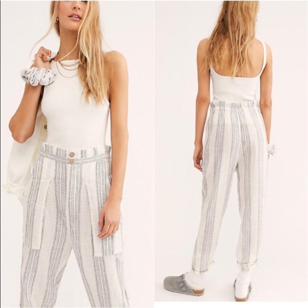 Free People Semi Sweet Pants ivory combo